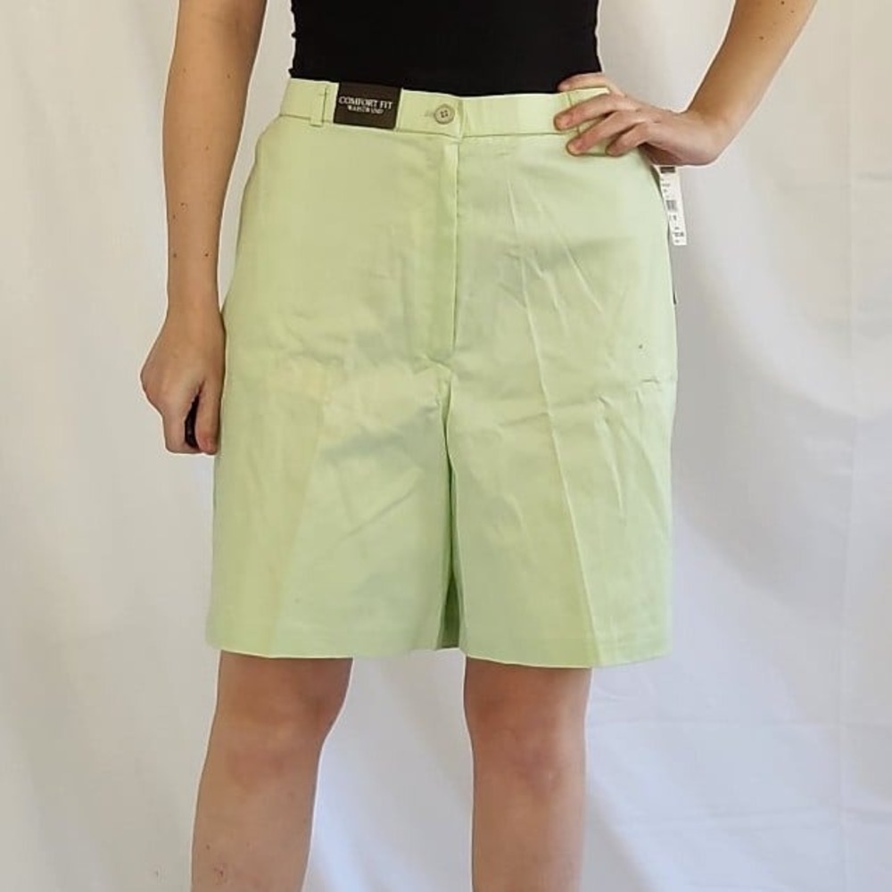 90s Deadstock‎ Pastel Green Pleated Shorts
